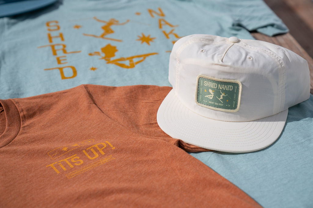 "Shred Naked" Ecru Surf Cap